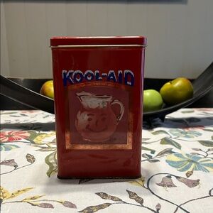 Vintage red Kool-Aid Tin canister